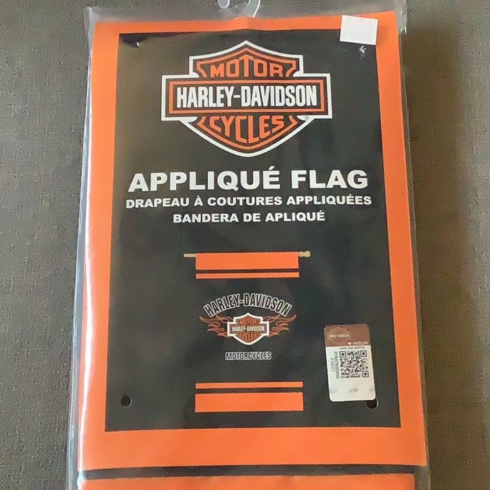 Harley Davidson Appliqué Flag
